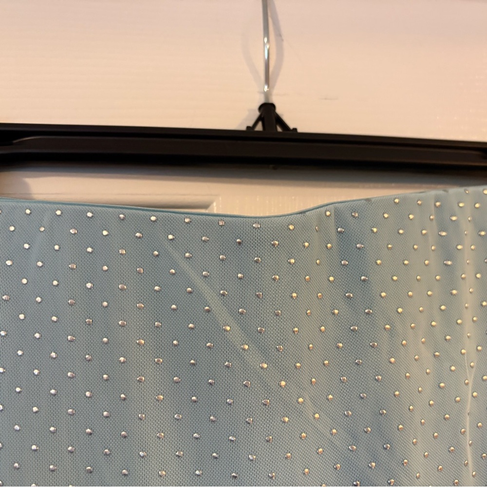 NWT -Noisy May Pale Blue Sheer Dot Maxi Skirt - Picture 5 of 6